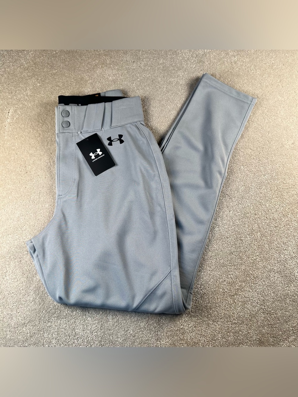 Under Armour Baseball Pants Uniform NWT Gray Loose Tapered Fit Men's Small